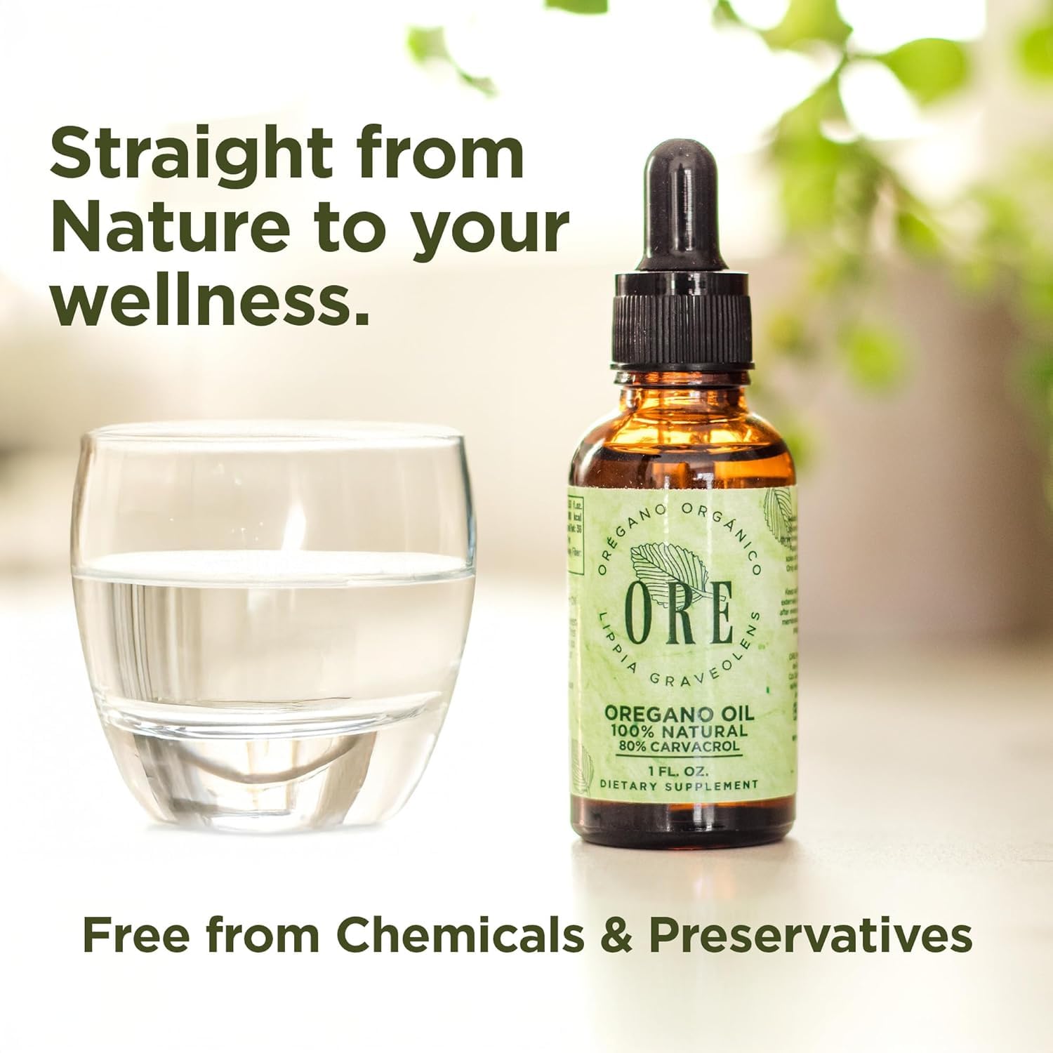 ORE Mexican Oregano Oil 30ml dropper bottle with dropper cap