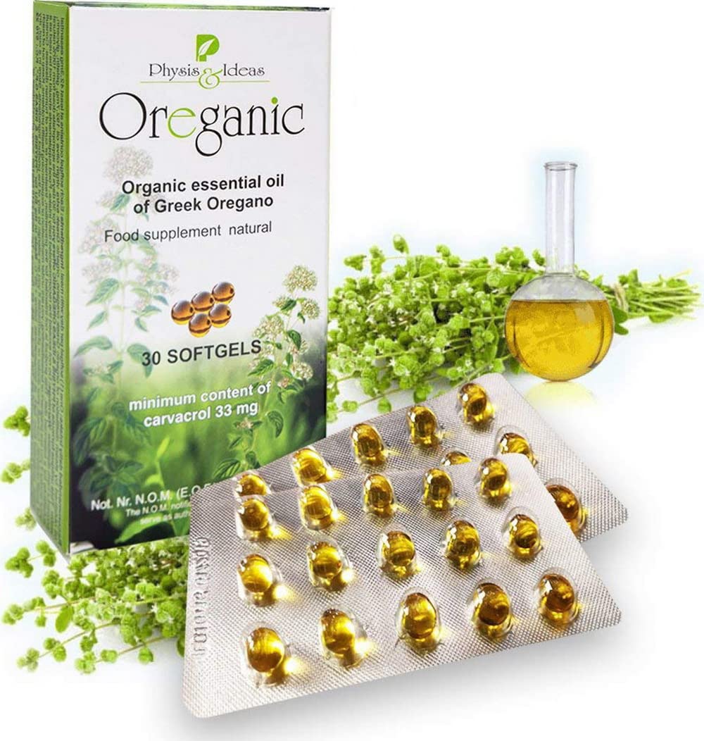 Oreganic Organic Oregano Oil Softgels front view packaging