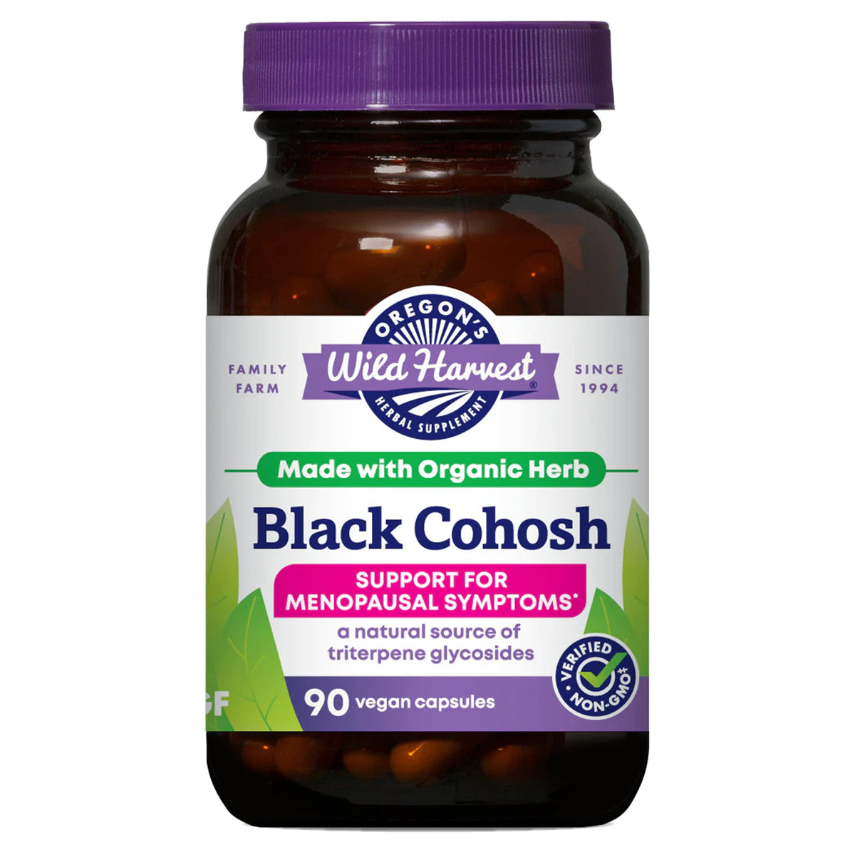 Oregon's Wild Harvest Black Cohosh 181g front view with packaging