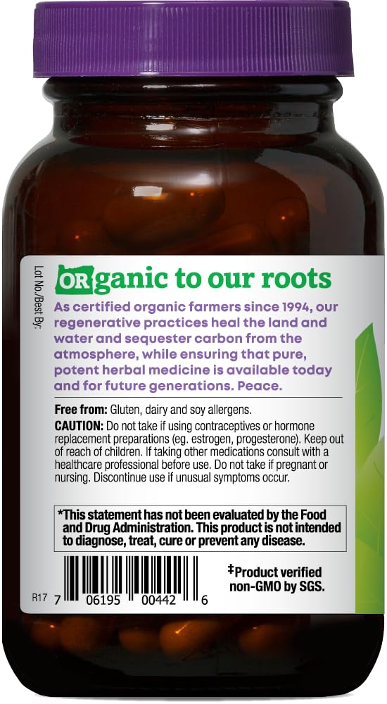 Oregon's Wild Harvest Chaste Tree Berry Capsules bottle with label