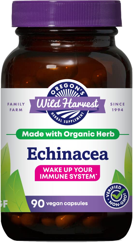 Oregon's Wild Harvest Echinacea 90 vegan capsules front view