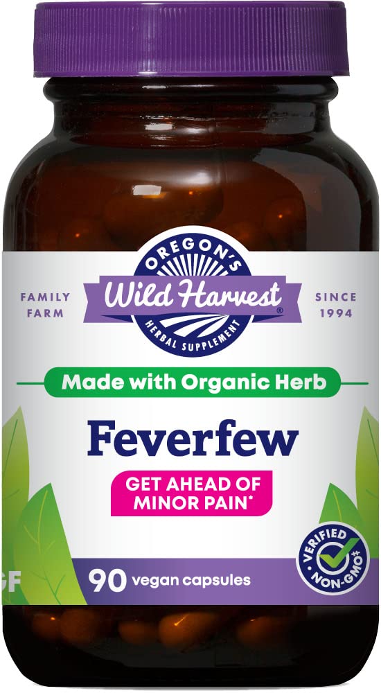 Oregon's Wild Harvest Feverfew Capsules 23g front view