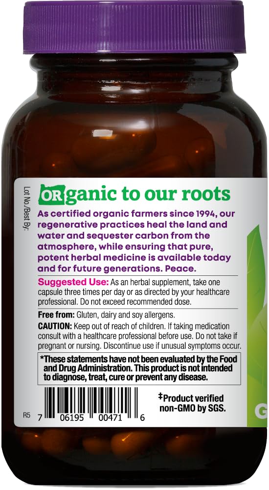 Oregon's Wild Harvest Ginkgo Biloba & Lion's Mane Capsules bottle with label