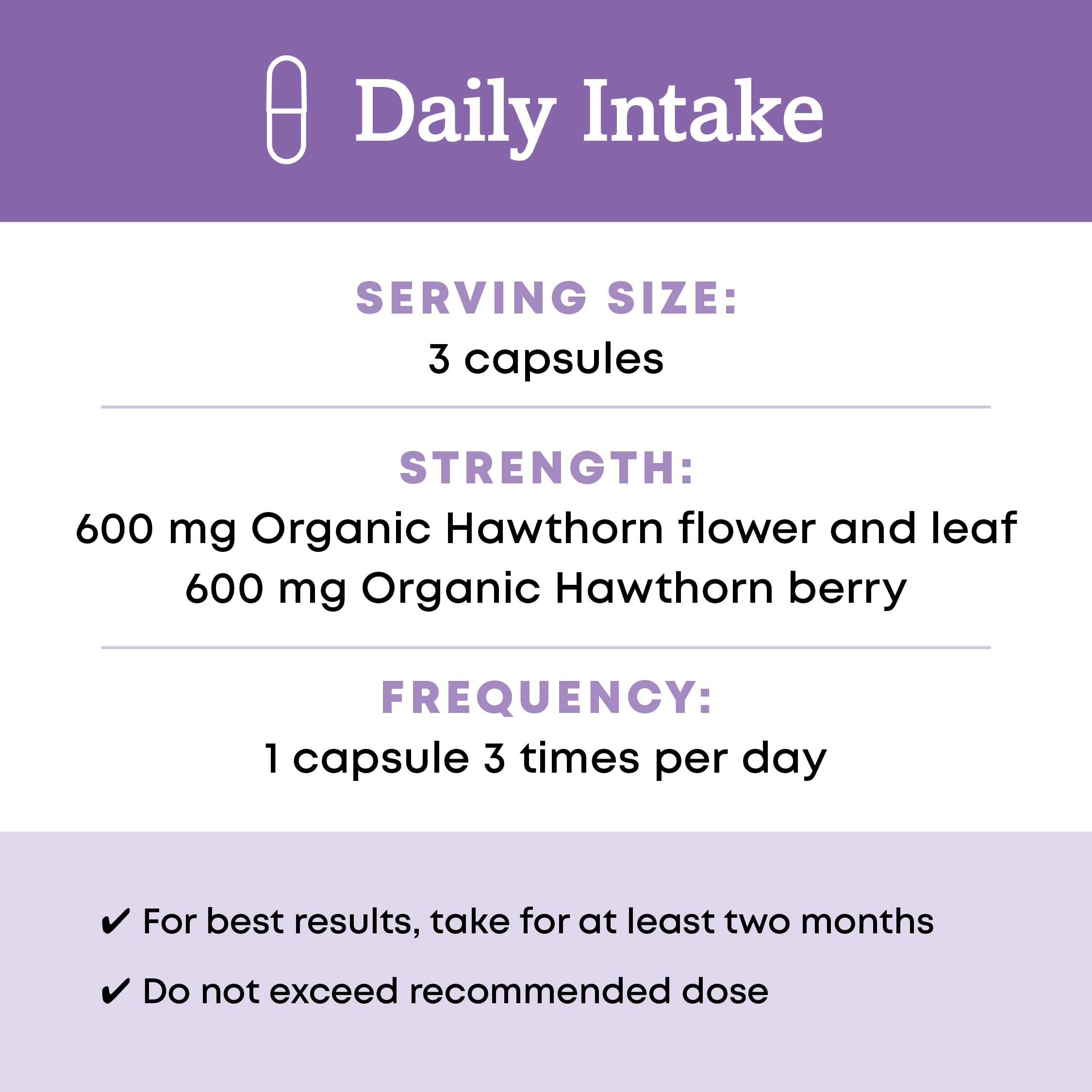 Oregon's Wild Harvest Hawthorn Organic Vegan Capsules ingredients close-up