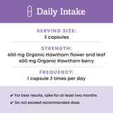 Oregon's Wild Harvest Hawthorn Organic Vegan Capsules ingredients close-up