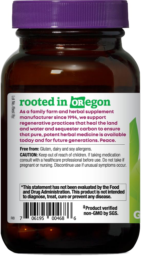 Oregon's Wild Harvest Lutein Supplement capsules on a wooden table