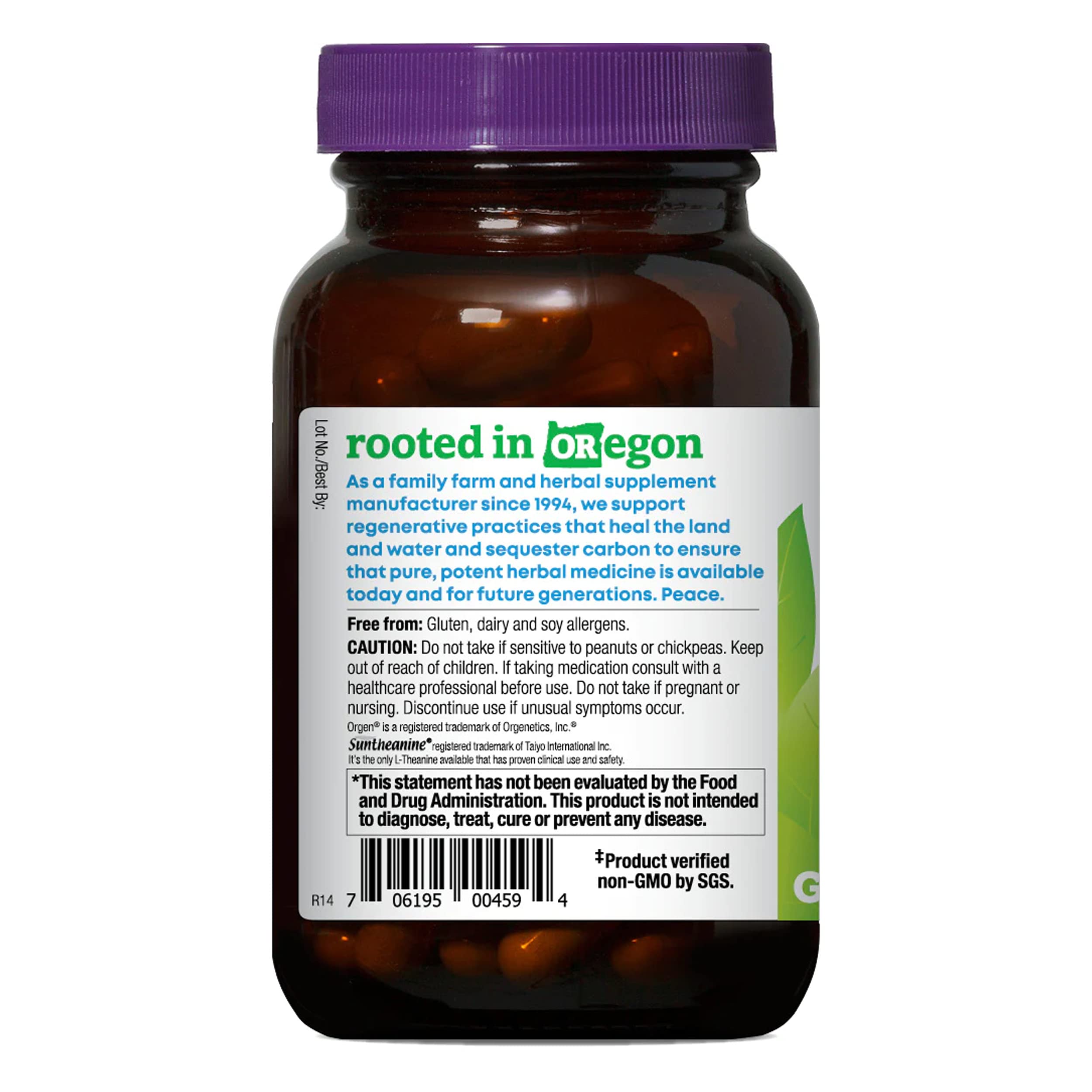 Oregon's Wild Harvest Mental Guard capsules on a wooden surface