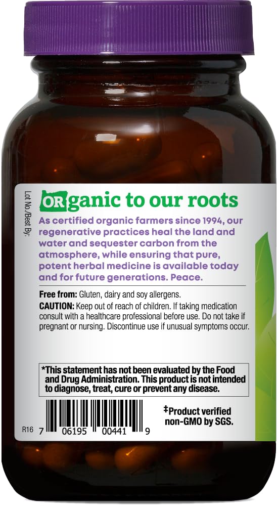 Oregon's Wild Harvest Organic Raw Maca Root Capsules packaging