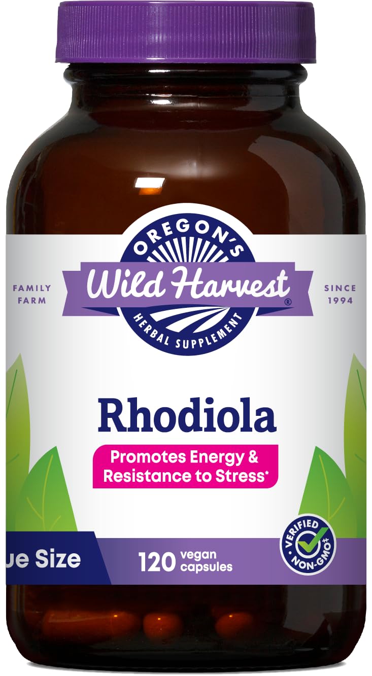Oregon's Wild Harvest Rhodiola Root Capsules front view