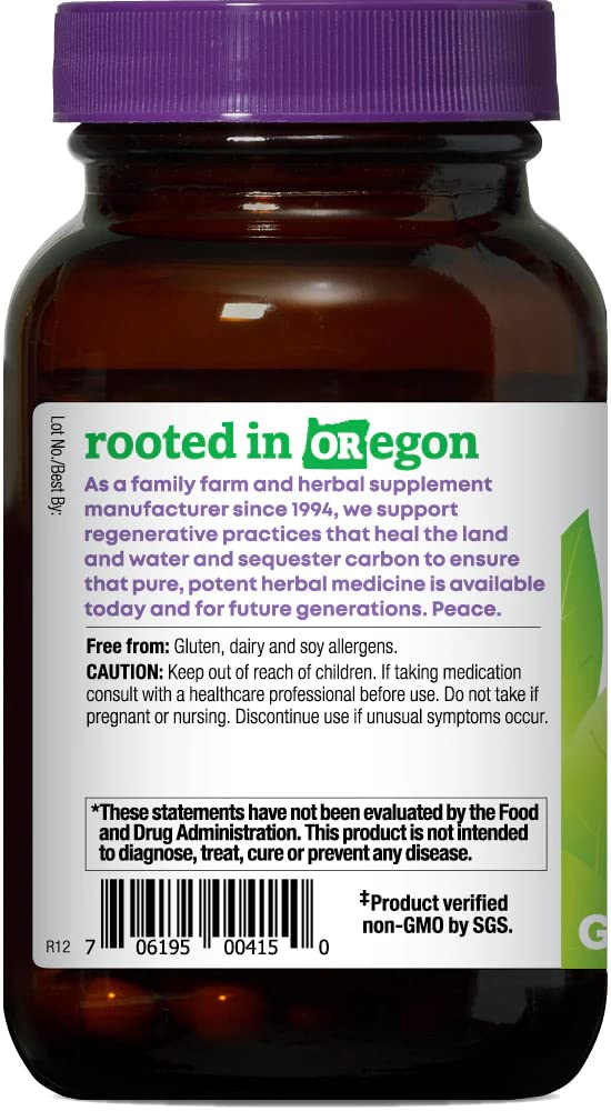 Oregon's Wild Harvest Rhodiola Root Herbal Supplement side view