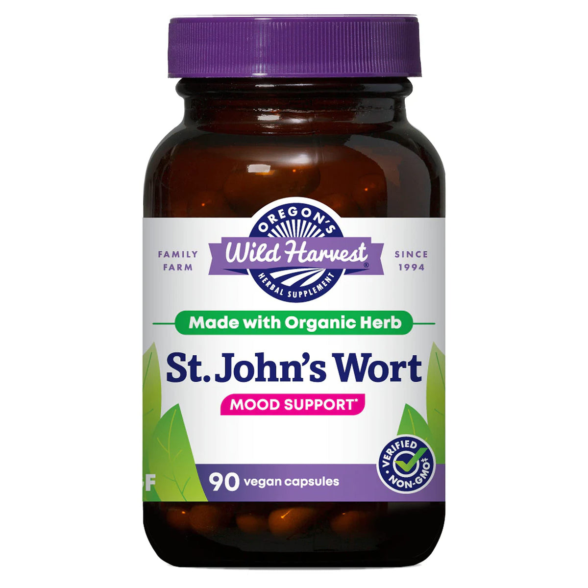 Oregon's Wild Harvest St. John's Wort supplement front view