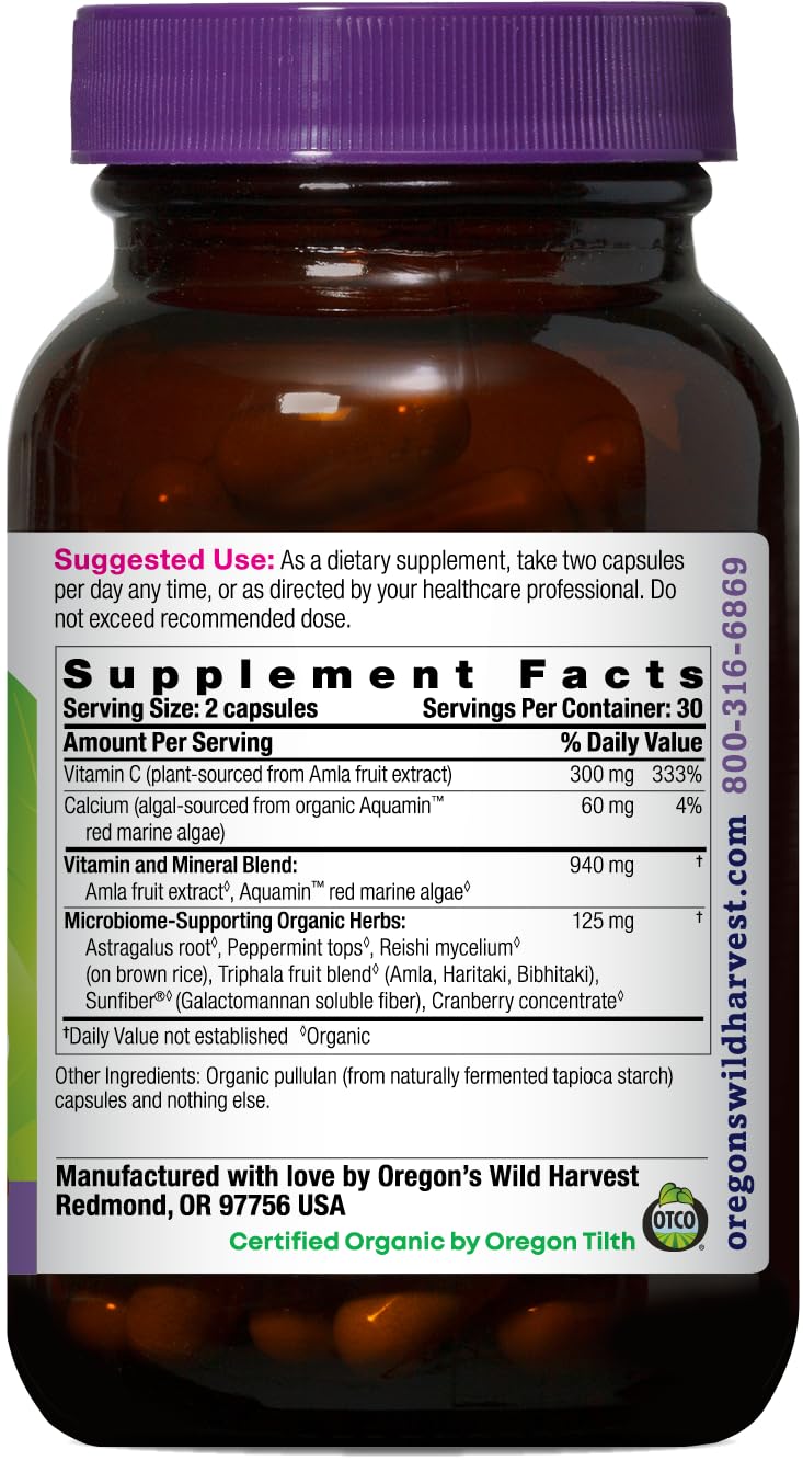 Oregon's Wild Harvest Vitamin C bottle with label