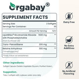 Orgabay Liposomal NAD+ Supplement 500 mg back view