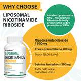 Orgabay Liposomal Nicotinamide Riboside 1500mg softgels on a table
