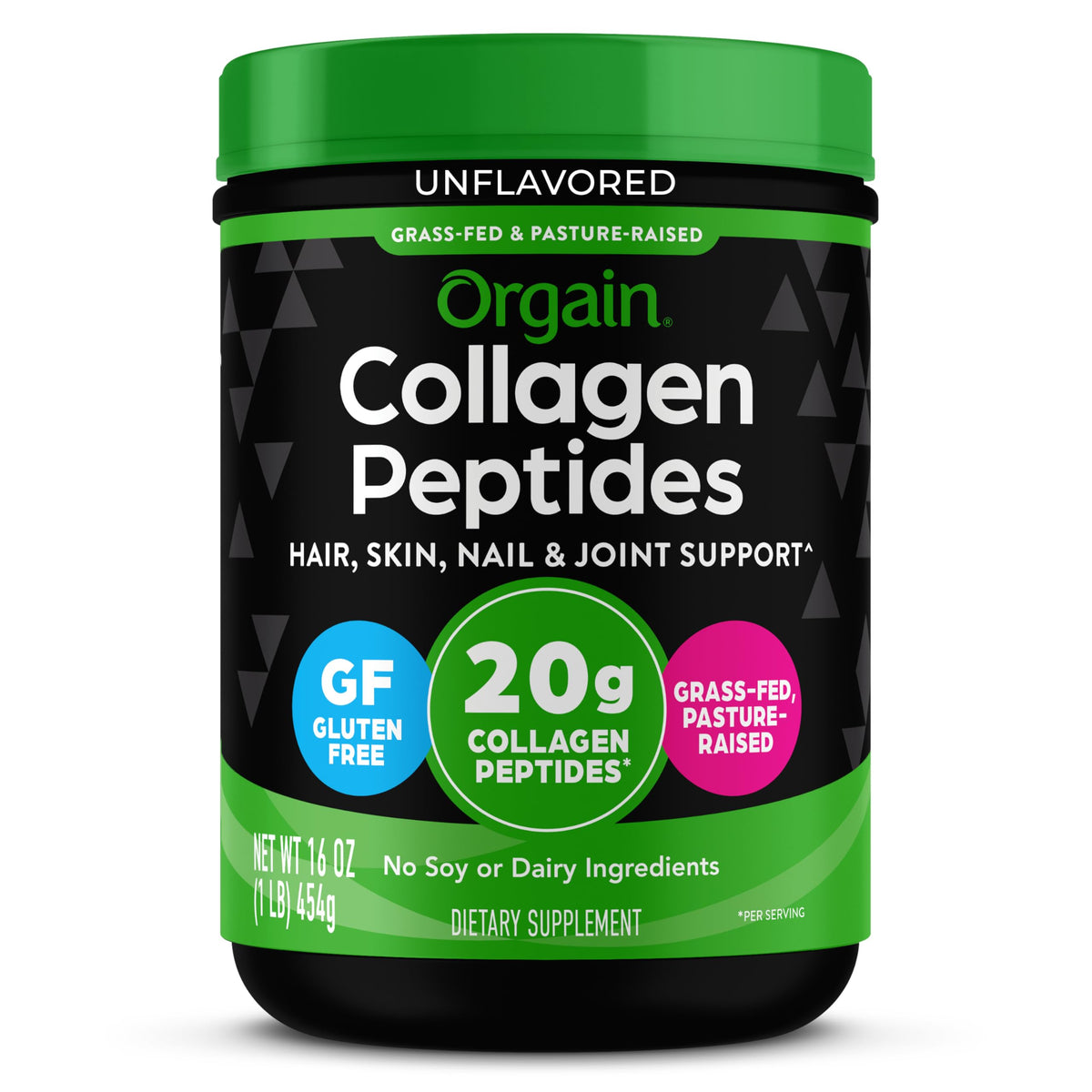 Orgain Collagen Peptides 454g front view packaging