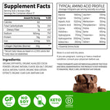 Orgain Collagen Peptides Powder 454g back view showing ingredients