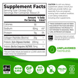 Orgain Collagen Peptides Powder with Pre & Probiotics 454g back view