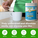 Orgain Collagen Peptides Powder with Pre & Probiotics 454g serving suggestion
