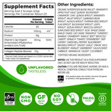 Orgain Collagen + Superfoods packaging side view