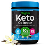 Orgain Keto Collagen Protein Powder Vanilla 399g front view