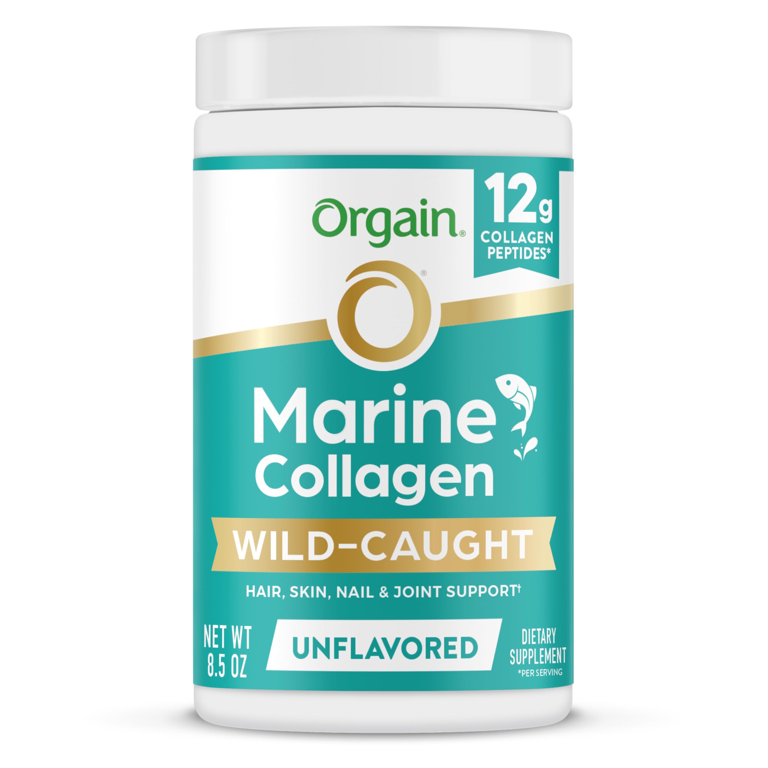 Orgain Marine Collagen Powder 241g front view