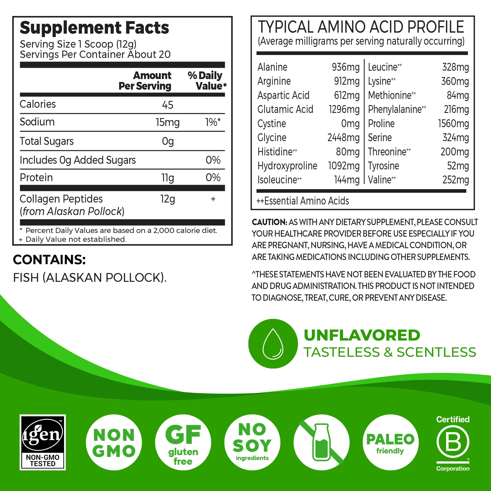 Orgain Marine Collagen Powder 241g packaging