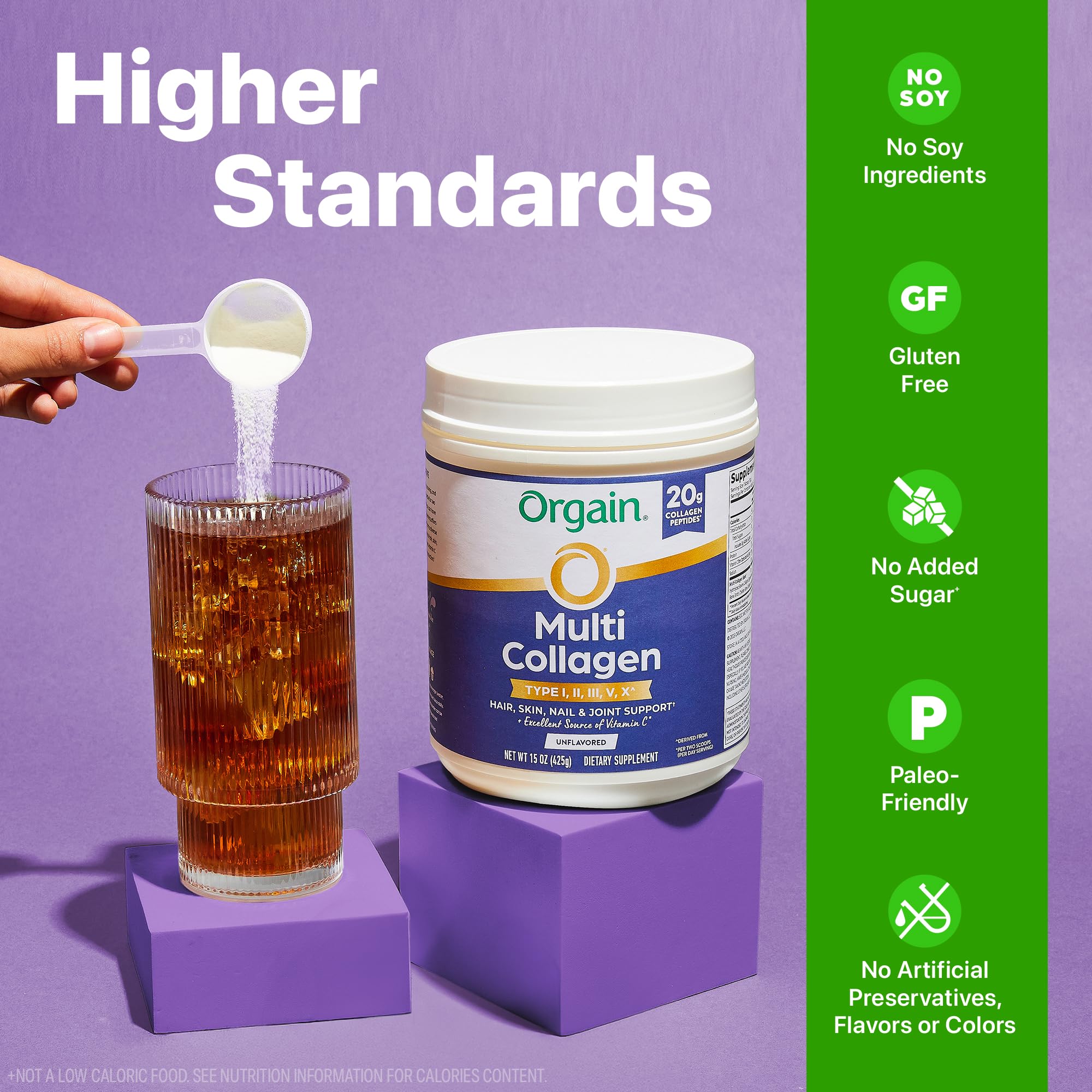 Orgain Multi Collagen Peptides Powder 425g ingredients list