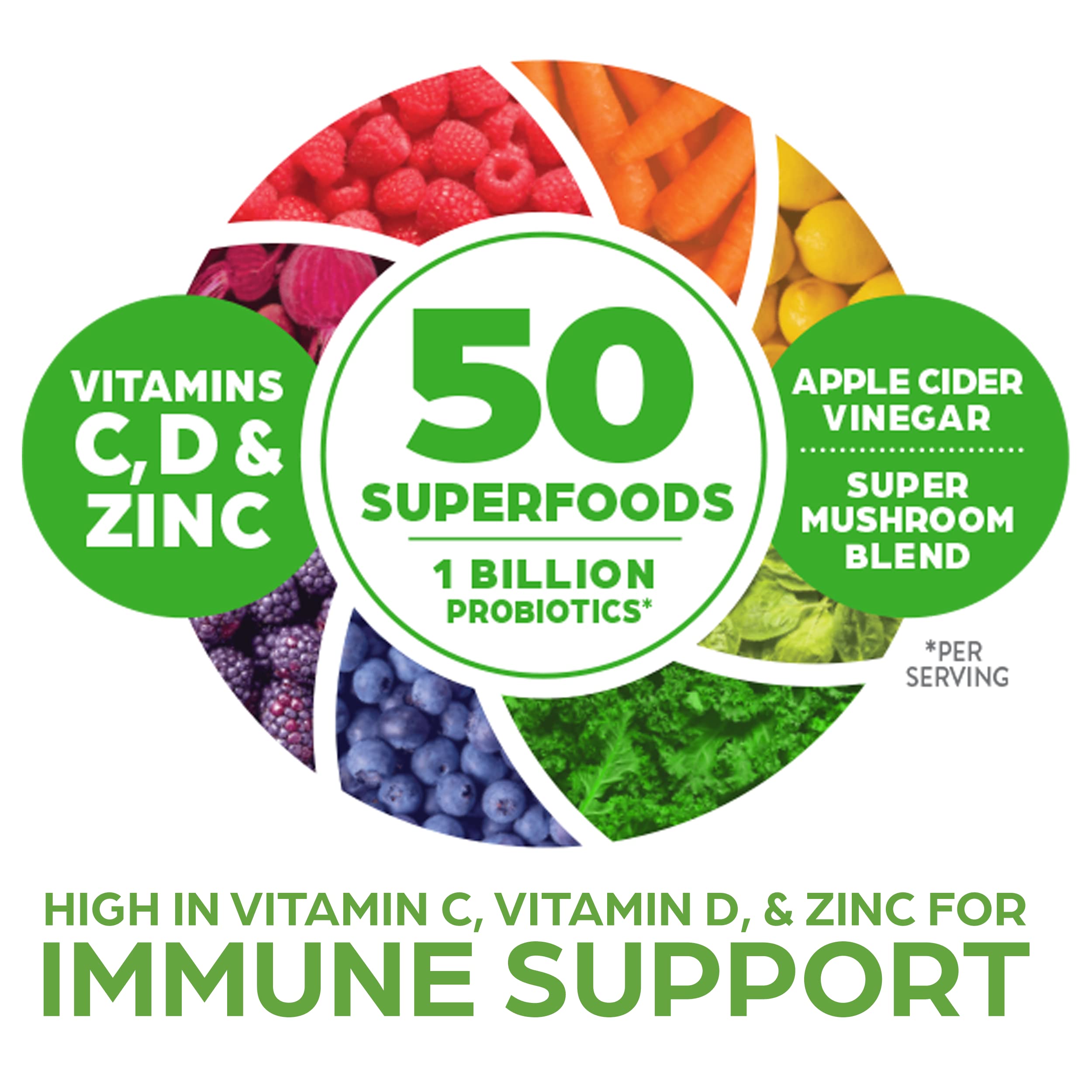 Orgain Organic Superfoods + daily wellness Up! Powder packaging