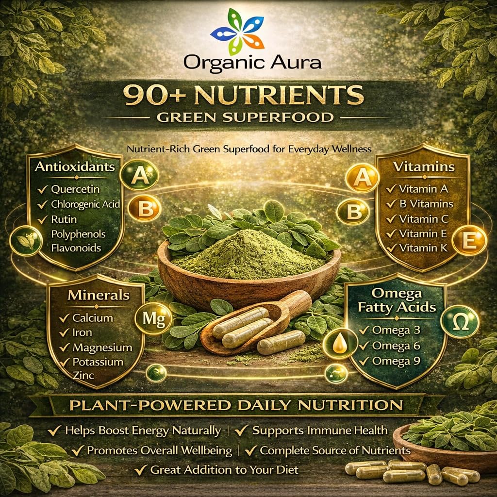 Organic Aura International Amla Vitamin C Capsules with fresh amla fruit