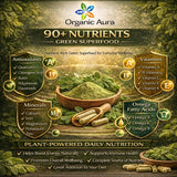 Organic Aura International Amla Vitamin C Capsules with fresh amla fruit