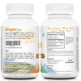Organic Aura International Ginger Root Capsules back view