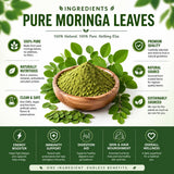 Organic Aura International Moringa Capsules 100g back packaging