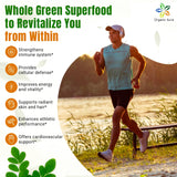 Organic Aura International Moringa Capsules 100g opened with capsules visible