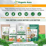 Organic Aura Moringa Powder 540g side view packaging