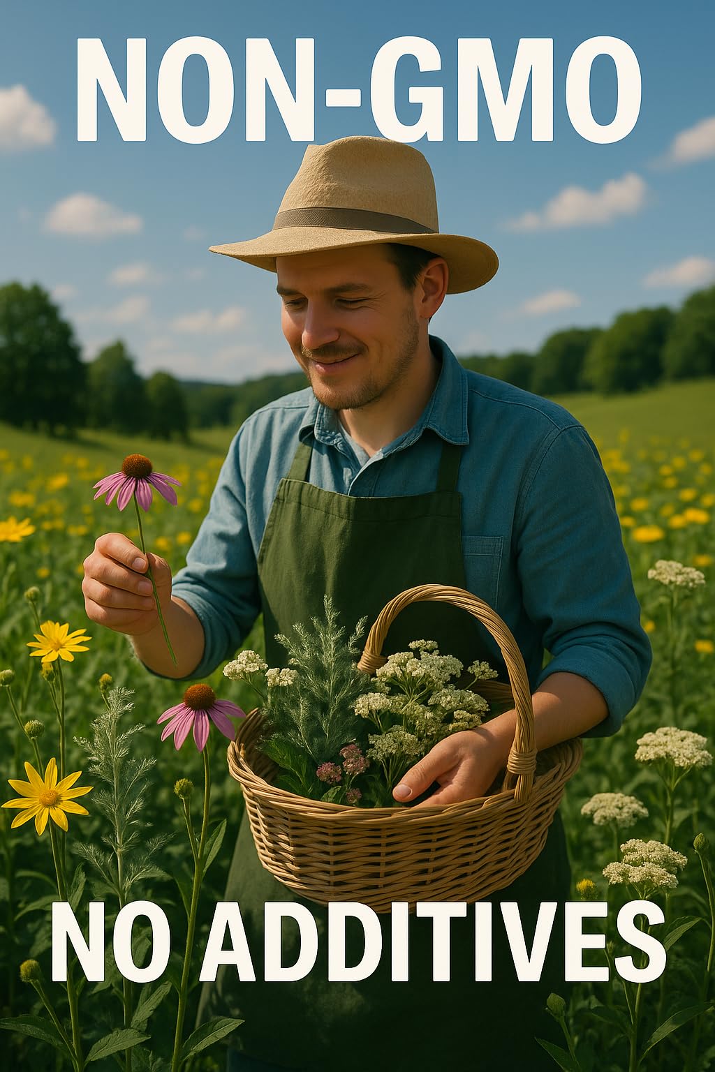 Organic Bio Herbs Echinacea Flowers used in herbal tea