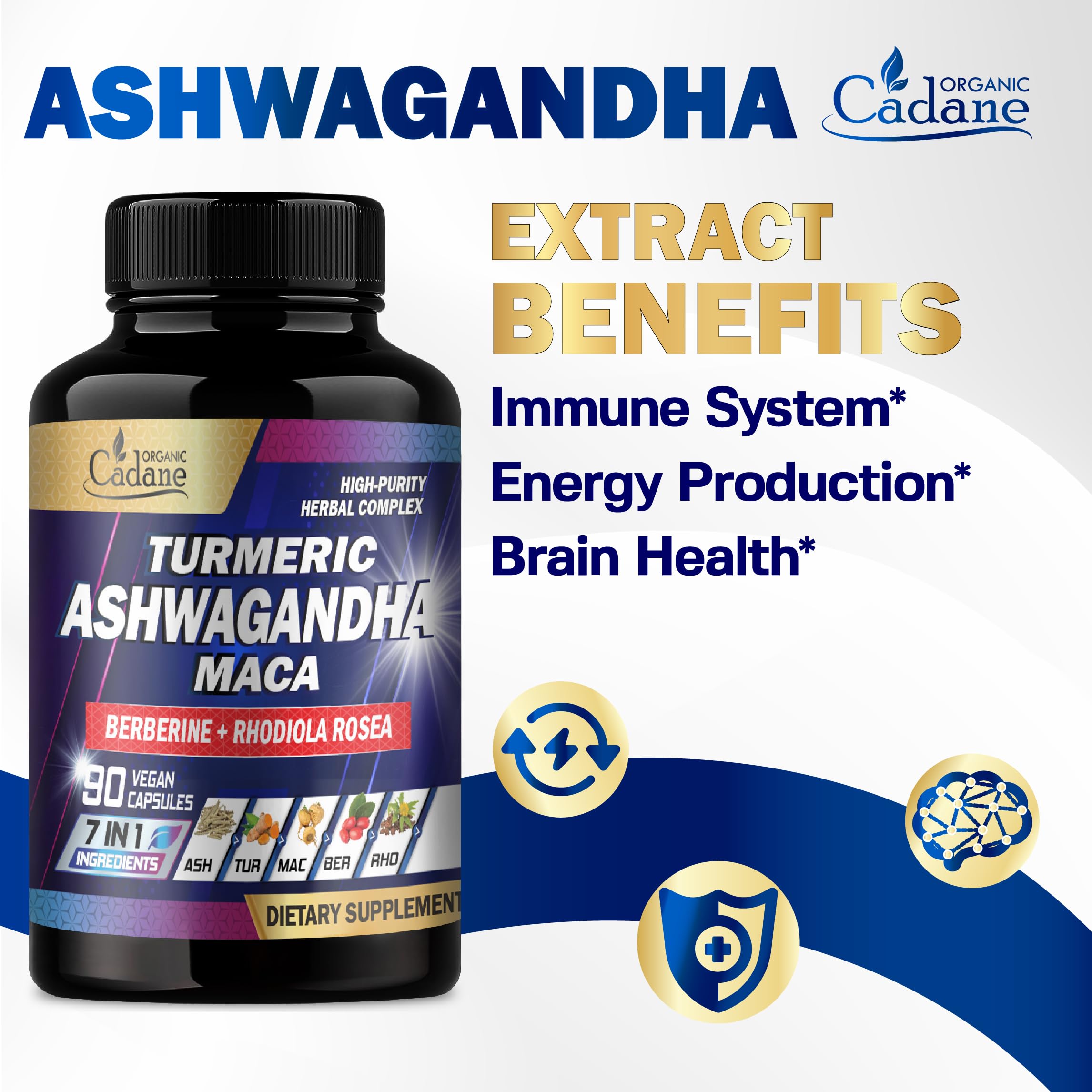 Organic Cadane Ashwagandha Complex ingredients list
