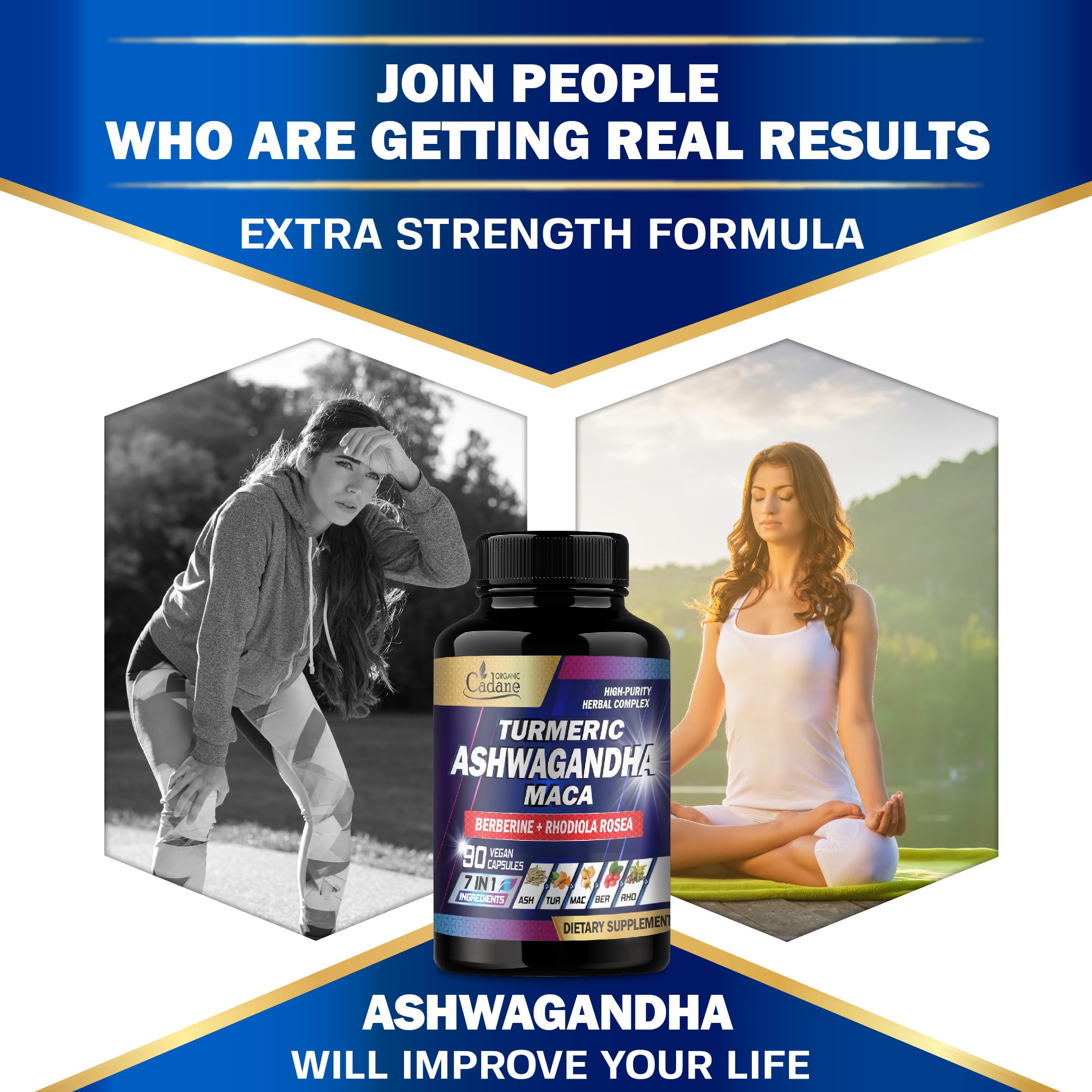 Organic Cadane Ashwagandha Complex packaging