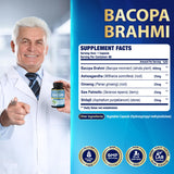 Organic Cadane Bacopa Supplement Capsules showing capsule size