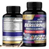 Organic Cadane Berberine Capsules front view with packaging