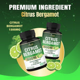 Organic Cadane Citrus Bergamot supplement bottle side view