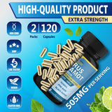Organic Cadane Citrus Bergamot Supplement capsules in hand