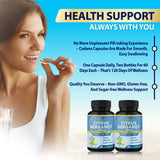 Organic Cadane Citrus Bergamot Supplement capsules on a wooden table