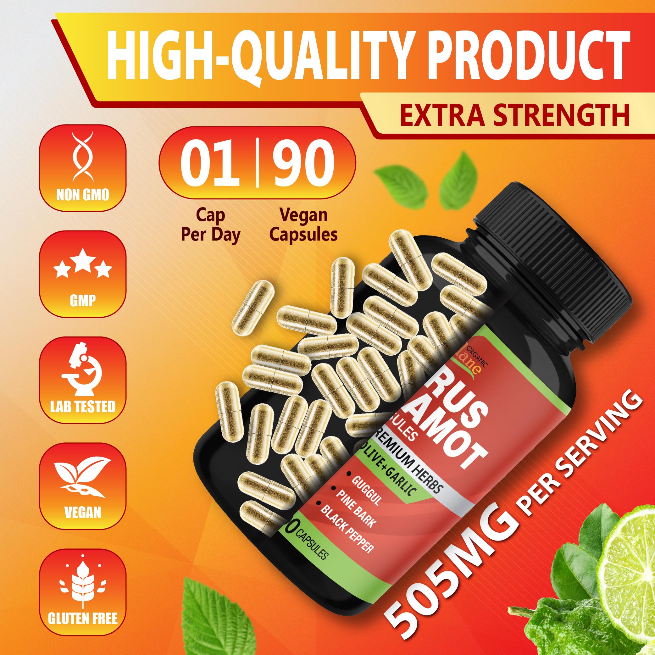 Organic Cadane Citrus Bergamot Supplement in a lifestyle setting