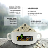 Organic Cadane Mucuna Powder 454g in a bowl with honey