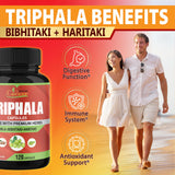 Organic Cadane Triphala Capsules 120 Count bottle with packaging