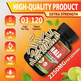 Organic Cadane Triphala Capsules with label details