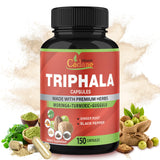 Organic Cadane Triphala Powder Capsules bottle front view
