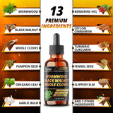 Organic Cadane Wormwood Liquid Drops dropper close-up