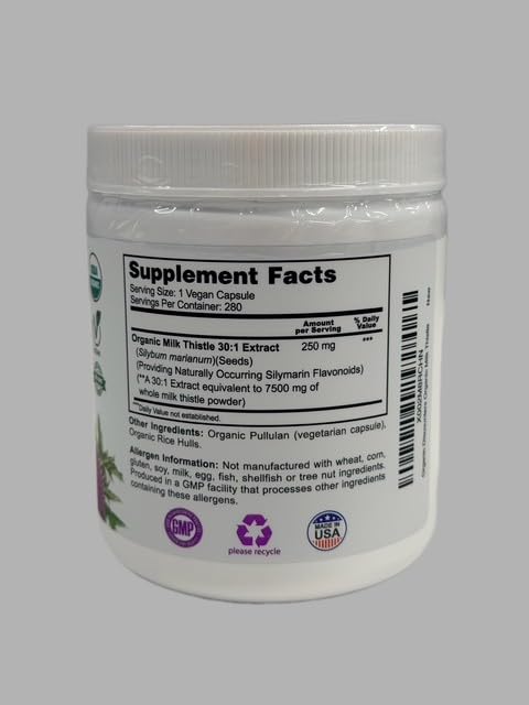 Organic Discounters Milk Thistle Capsules 7500mg packaging