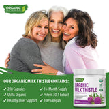 Organic Discounters Milk Thistle Capsules 7500mg top view